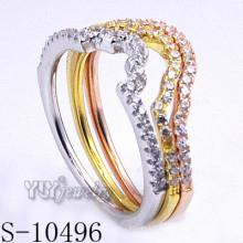 925 Silver Zirconia Jewelry with Women Combination Ring (S-10496)